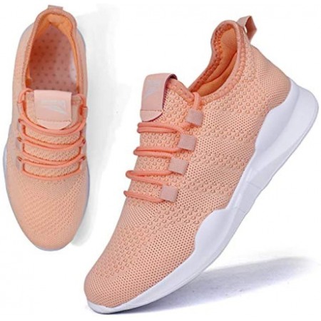 Women's Walking Shoes Tennis Sneakers Casual Lace Up Lightweight Running Shoes Pink