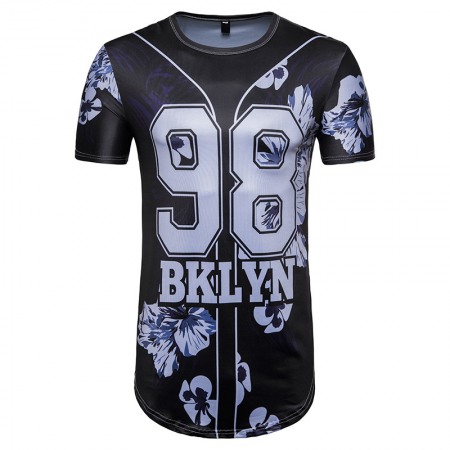 New Men's Brooklyn Print Hip-Hop T-Shirt